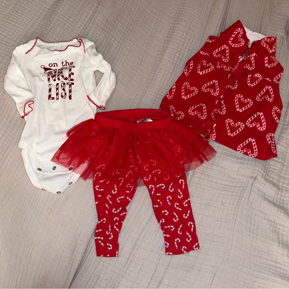 Carter’s Christmas 3 piece set size 6 months